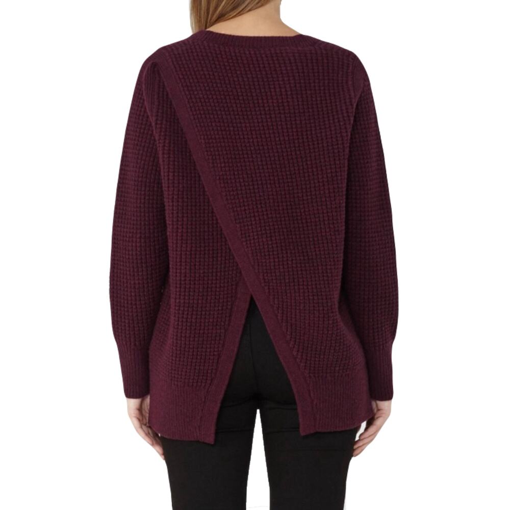 REISS Sweater M”Berry Palmira”Cashmere-Wool Cross/Wrap/-Back Boat Textured Thick